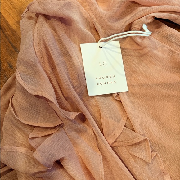 LC Lauren Conrad Soft Pink Ruffle Blouse - Picture 7 of 11